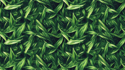 Fototapeta premium Seamless hand drawn texture of green grass for background design nature inspired artistic canvas