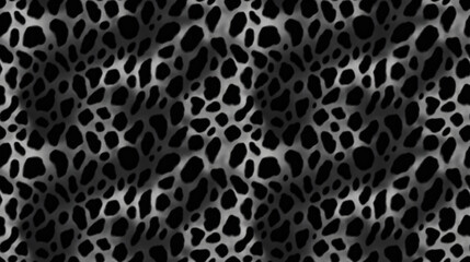 Obraz premium Stylish seamless black and gray leopard print illustration perfect for fabric designs or wallpaper applications animal prints texture patterns