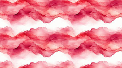 Fototapeta premium Abstract watercolor seamless pattern featuring volumetric smoke elements in vibrant red ideal for design projects web graphics and decorative surfaces