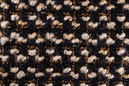 Modern tweed luxury fashion woollen fabric texture macro