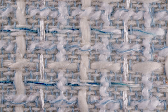 Modern tweed luxury fashion woollen fabric texture macro
