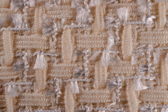 Modern tweed luxury fashion woollen fabric texture macro
