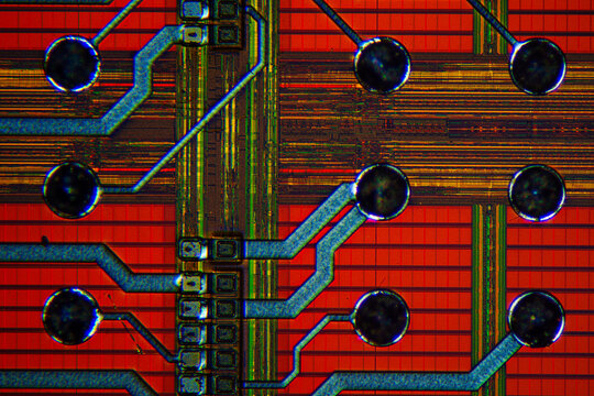 Wafer chip bumping micrograph