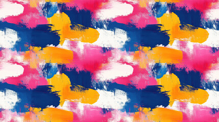 Vibrant seamless pattern featuring modern acrylic textures created with a palette knife ideal for contemporary art backgrounds