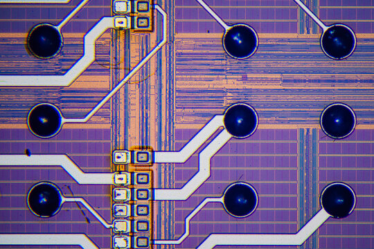 Wafer chip bumping micrograph