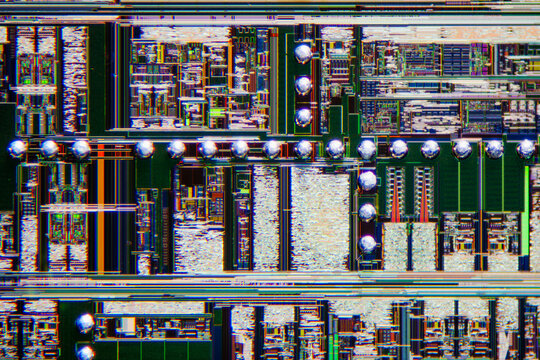 Wafer chip bumping micrograph