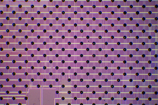 Wafer chip bumping micrograph