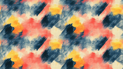 Obraz premium Seamless watercolor and oil canvas pattern showcasing abstract brushstrokes perfect for design and decor applications