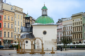 Fototapeta premium Walking in the old town in Krakow, Poland
