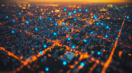 Obraz premium abstract professional business team people innovation connection of line from nail node to node on map background , networking concept