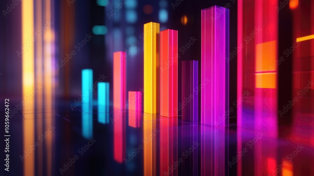 Poster vibrant abstract data visualization background