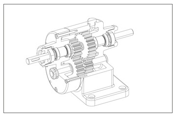 3D Project of a Precision Gearbox for Efficient Power Transmission