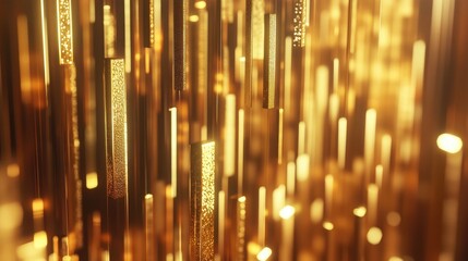 Obraz premium Glimmering Golden Stripes in Abstract Background