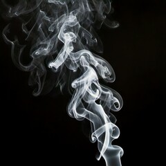 white smoke on black background