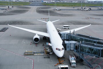 羽田空港第３ターミナルから撮影した飛行機