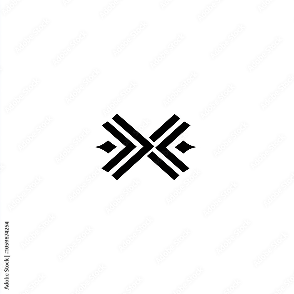 Poster abstract geometric shape with intersecting lines and diamonds