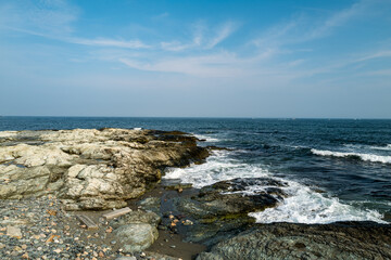 The beautiful rocky coast of the Atlantic Ocean in Newport Rhode Island © Jorge Moro