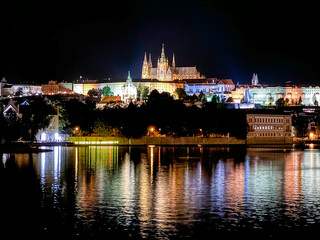 Obraz premium Prague, Czech Republic - city night view