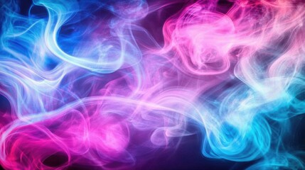 Fototapeta premium Colorful Smoke Swirls on Dark Background