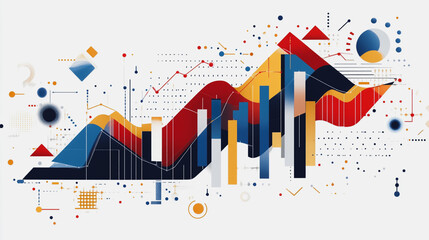 Obraz premium charts and graphs with statistics to innovative analyze business potential and forecast future development of companies growth.