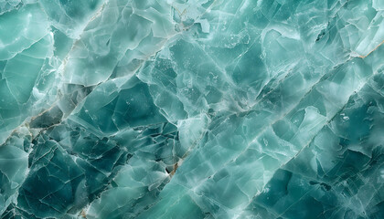 Fototapeta premium A stunning close-up of turquoise and teal marble with intricate patterns and textures, creating a calming and modern aesthetic.