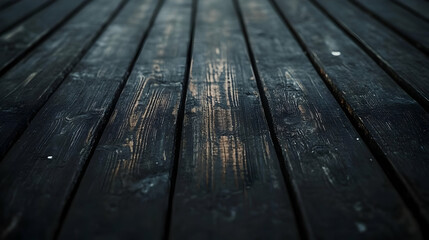 Black Wooden Planks Abstract Background Image