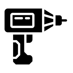 Electric drill icon, tool and repair, screwdriver sign, vector graphic.