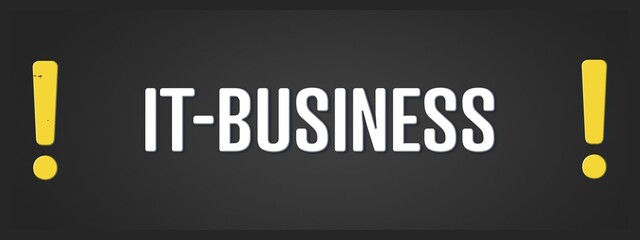 Fototapeta premium IT-Business. A blackboard with white text. Illustration with grunge text style.