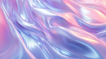 Obraz premium Abstract 3D background featuring glossy plastic waves accented with soft unicorn inspired textures