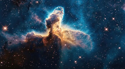 Obraz premium Celestial nebulas and star clusters uncovering the mysteries of the cosmos