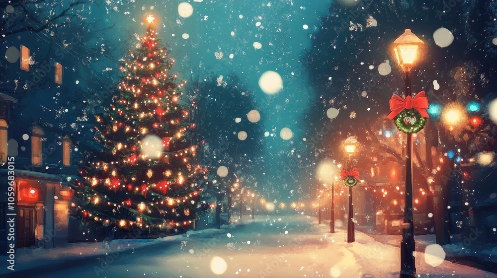 Poster blank canvas with a festive christmas theme on an added background created using ai