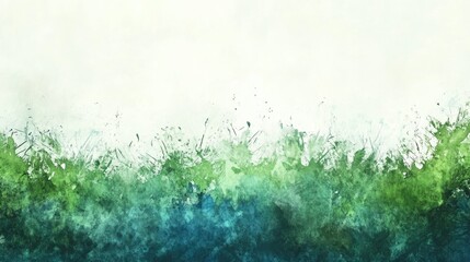 Obraz premium Artistic border featuring a blend of green and blue paint