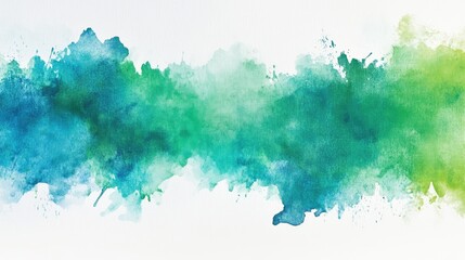 Obraz premium Artistic border featuring a blend of green and blue paint