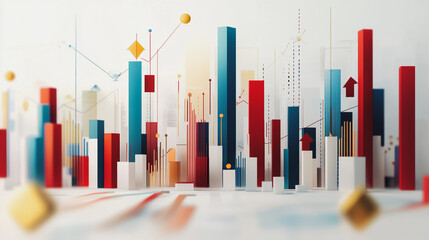 Obraz premium charts and graphs with statistics to innovative analyze business potential and forecast future development of companies growth.