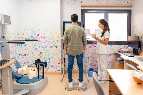 Balance assessment with robotic equipment
