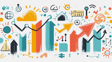 Obraz premium charts and graphs with statistics to innovative analyze business potential and forecast future development of companies growth.