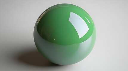 Glossy Green Sphere 3D Render