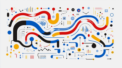 charts and graphs with statistics to innovative analyze business potential and forecast future development of companies growth.