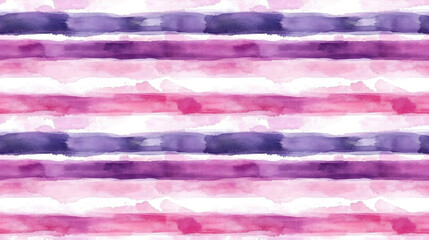 Trendy watercolor stripes in purple and pink with white accents seamless fashion wallpaper design