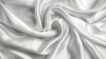 Fototapeta premium Smooth white silk fabric texture.