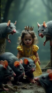 Scared princess. Created with AI.