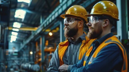 Captured in an unfinished home, two men smile joyfully at the camera, showcasing a friendly atmosphere amidst the construction.