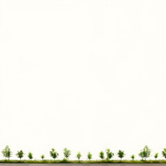 Fototapeta premium green tree bottom border