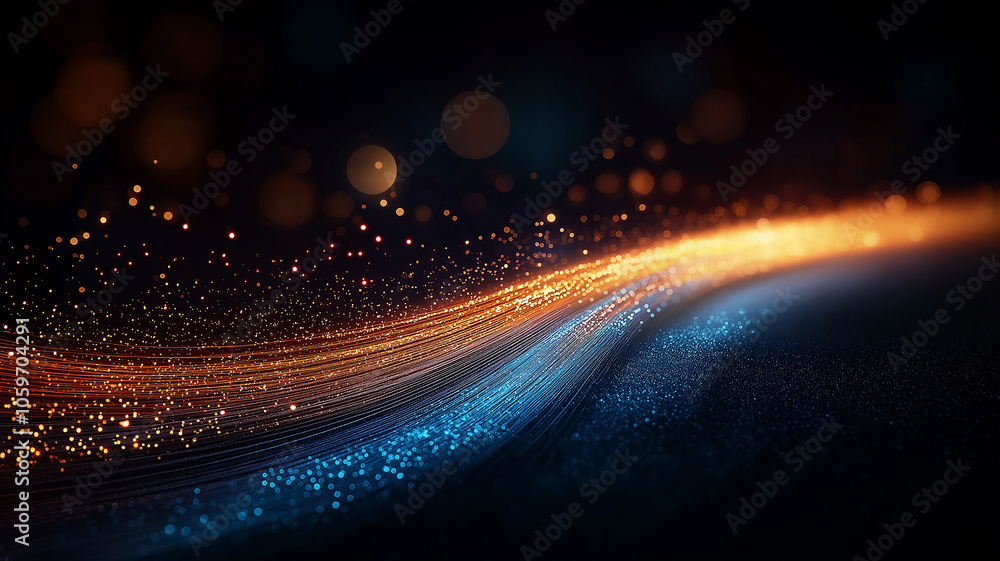 Leinwandbilder vibrant display of colorful light trails and sparkling particles creates dynamic and energetic atmosphere, evoking sense of motion and celebration