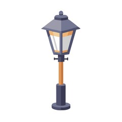 Obraz premium street lamp isolated on white