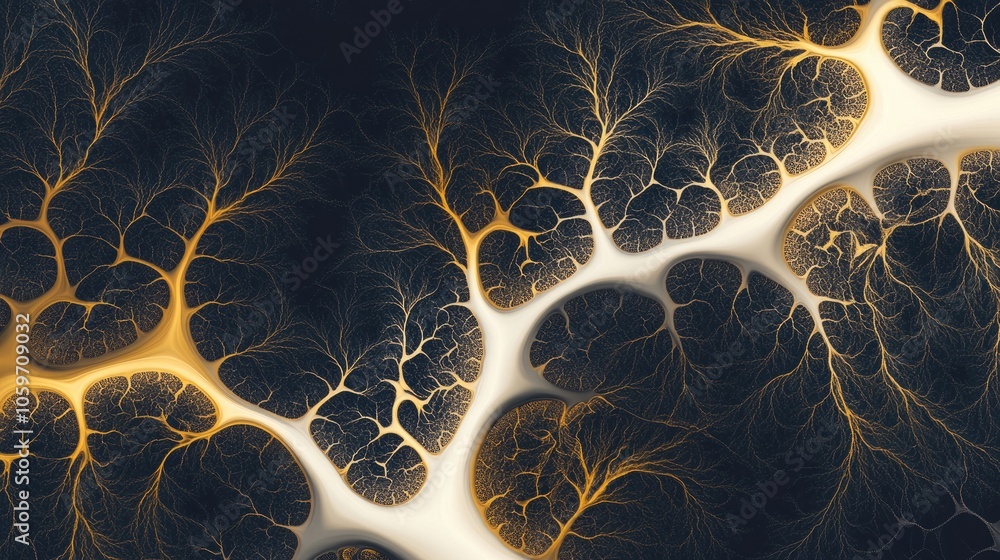Poster a background with delicate branching lines, forming an intricate and visually stunning design
