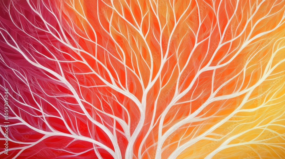 Aufkleber a beautiful background of thin, branching lines, creating a complex, eye-catching design