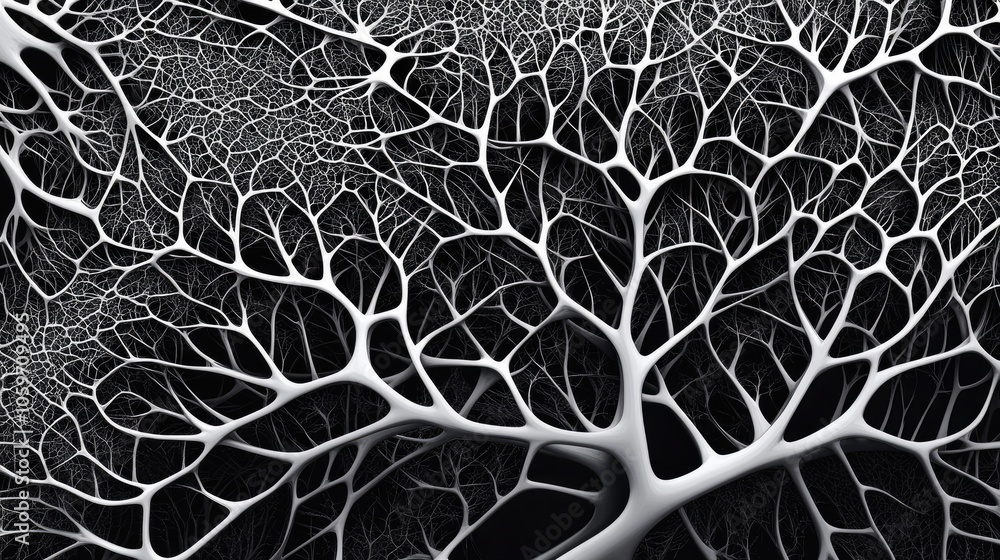 Poster beautiful background with fine, branching lines, creating a unique, intricate design full of detail