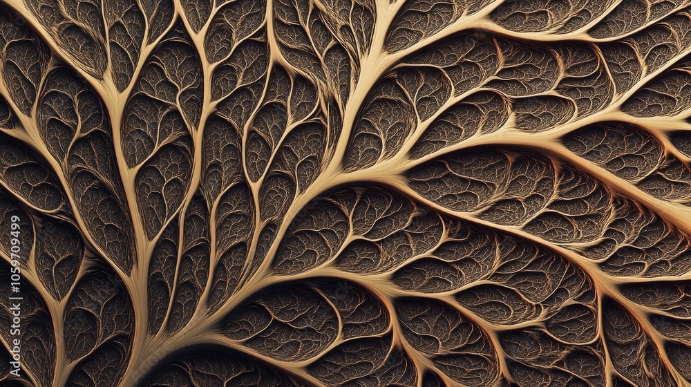 Poster beautiful background with fine, branching lines, creating a unique, intricate design full of detail