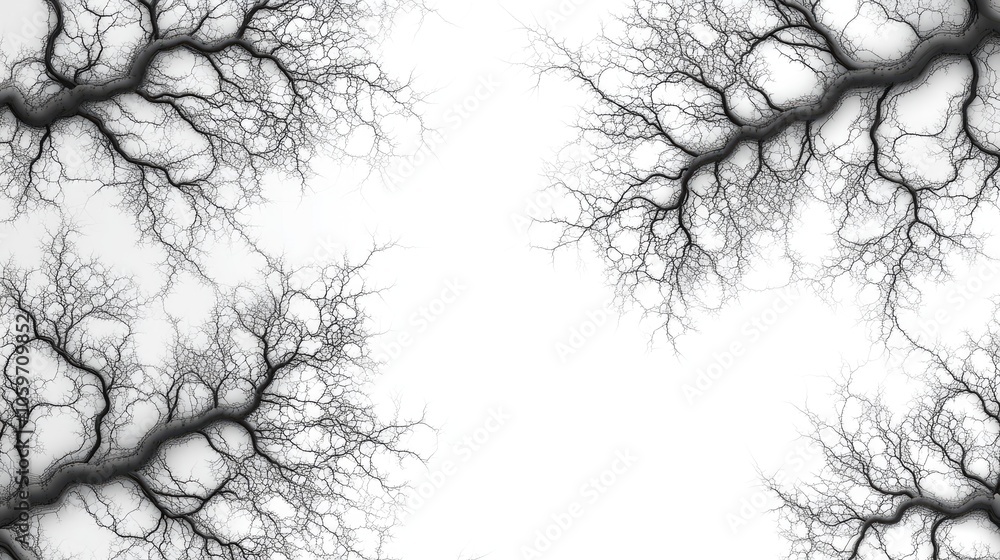 Poster fine, branching lines creating an abstract and beautiful background, full of intricate detail